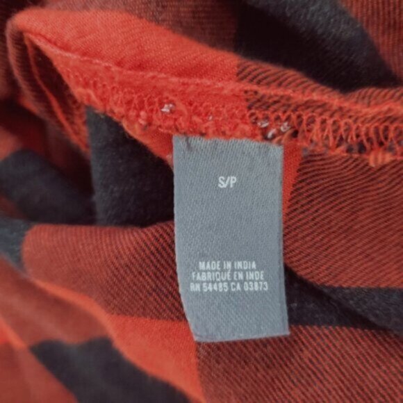 Aerie Soft Red + Black Plaid Cotton Shirt- S - Picture 13 of 16